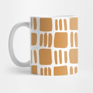 Abstract squares - ochre Mug